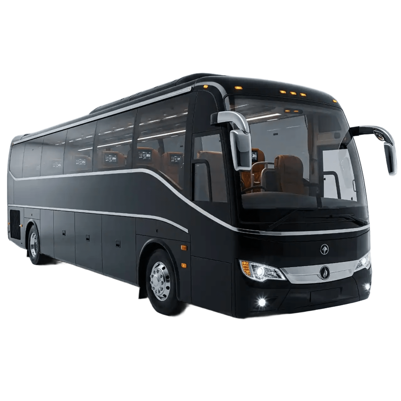 Modern coach for hire traveling in Dubai, UAE - Professional group transport
